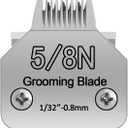 5.8N 0.8mm 1/32 inch Clipper Blades Pet Grooming Clipper Replacement Blades Detachable Blade Compatible with andis/wahl/Oster Dog Clippers