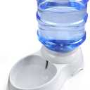 Pet Water Dispenser Station - 1 Gal Replenish Pet Waterer for Dog Cat Animal Automatic Gravity Water Drinking Fountain Bottle Bowl Dish Stand