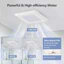 Bathroom Exhaust Fan with Light, 80-110-130 CFM, 1.0 Sones, 1000LM, 5CCT Dimmable, Ceiling Mount Shower Exhaust Fan, Quiet Bathroom Fan with Light, ETL & FCC Certified