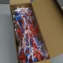 3 Sets Patriotic Centerpieces for Tables Memorial Day Independence 4th of July Red White Blue Artificial Hydrangeas Flower with Vase and Glitter Stars Picks for Home Office(Iron Color)