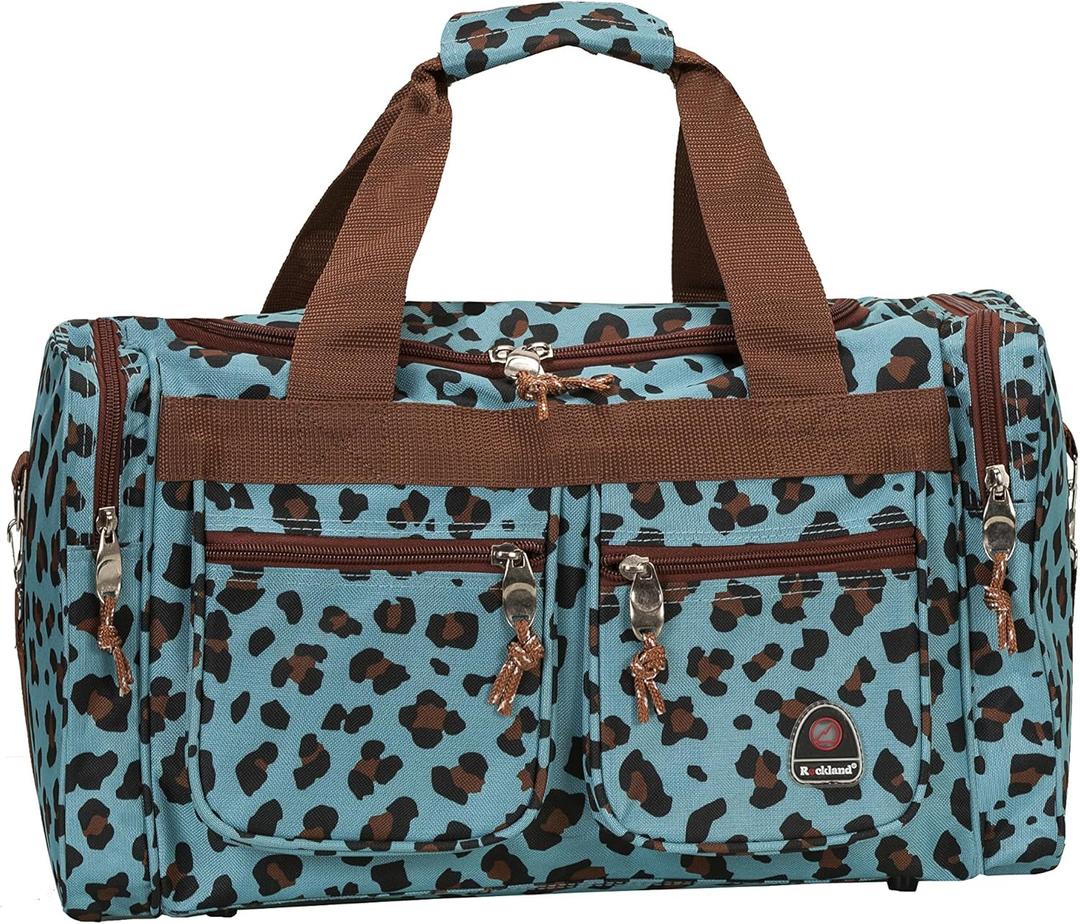 Rockland Duffel Bag (19-Inch, Blue Leopard)