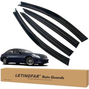 Window Visors Rain Guards for Infiniti G35 & G37 2007 2008 2009 2010 2011 2012 2013 2014 2015 Accessories, Wind Deflectors Vent Shades for Infiniti G35 & G37