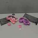 Vvinca Kids Goggles with Comfort Fabric Strap, Kids Swim Goggles Wide View Anti-Fog/UV No Leaking Swimming Goggles for 3-14 (02-purple & Pink)