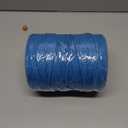 Macrame Cotton Cord 5mm x 328yds, ZUEXT Natural Handmade Peacock Blue Braided Cords 4 Strands Knitted Rope String for Craft Wall Hanging Weaving Tapestry Dream Catchers Hanger DIY Gift (300m)