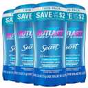 Secret Outlast Antiperspirant Deodorant for Women, 72hr Sweat & Odor Protection, PH Balancing Minerals, Invisible Solid, Completely Clean Scent, 2.6 oz (Pack of 4)