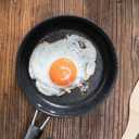 4.92 Inch Non Stick Omelette Mini Frying Pan for One Egg, Easy Clean Round Small Pan with Ergonomic Handle, Stainless Steel Heat Resista-nt Non Stick Pot for Single Eggs Pancakes
