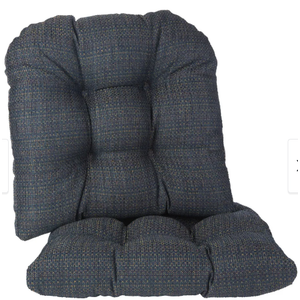 Klear Vu Gripper Tyson Dining Chair Cushion Set - Set of 2 - Navy