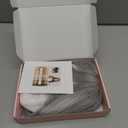 REECHO Hair Toppers for Women Real Human Hair, Seamless Human Hair Toppers with Bangs, 360° 3D Cover Clip in Bangs Hair Extensions for Daily Wear, Gray