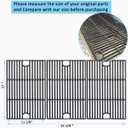 17 inch Cooking Grates for Nexgrill 6-Burner Deluxe 720-0896B Gas Grill, Cast Iron Grill Grids for Home Depot 720-0898 720-0896E 720-0896X 720-0896 720-0896BK 720-0896C 720-0898A Replacement Part