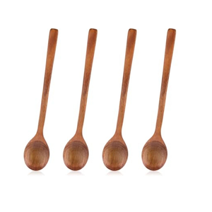4pcs Small Wooden Spoons, 6.7 Inch Smooth Honey Spoon Mini Wood Teaspoon Dessert Table Spoons Sets for Cooking Serving Eating Stirring Coffee Tea Honey Sugar Soup Jar Condiment Kitchen Utensils