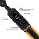 Digital Torque Wrench 3/8" Drive, 0.66-44.29Ft.lbs/0.9-60Nm Range, Electric Torque Wrench with Dual Direction Ratchet, 1% Accuracy with Vibration, Buzzer and LED Alert