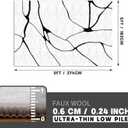 YIHOUSE Abstract Black and White Area 6'x9' - Washable Non-Slip Ultra-Thin Rug, Stain Resistant Low Pile Soft Rug for Living Room Bedroom, Modern Home Decor Conceals Floor Scratches