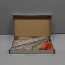 Wooden Paper Towel Holder Countertop, Floral Base with Dual Iron Rods in Antique Brown Finish, Leaf-Shaped Accent, Stable & Durable, Non Slip Pads, Elegant Kitchen/Dining Dcor