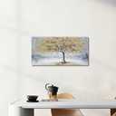 5 x Belmrxne Tree of Life Wall Art Gold Small Wall Decor Landscape Canvas Painting Funny Artwork for Entryway Hallway Bathroom Living Room Bedroom Dining Room 12x24 Inches