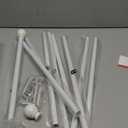 Curtain Rods for Windows 66 to 120 - 5/8'' Metal Heavy Duty Curtain Rods Set with Brackets - Adjustable Curtain Rod White for Livingroom, Outdoor Patio,Bedroom(5.5-10 Feet)