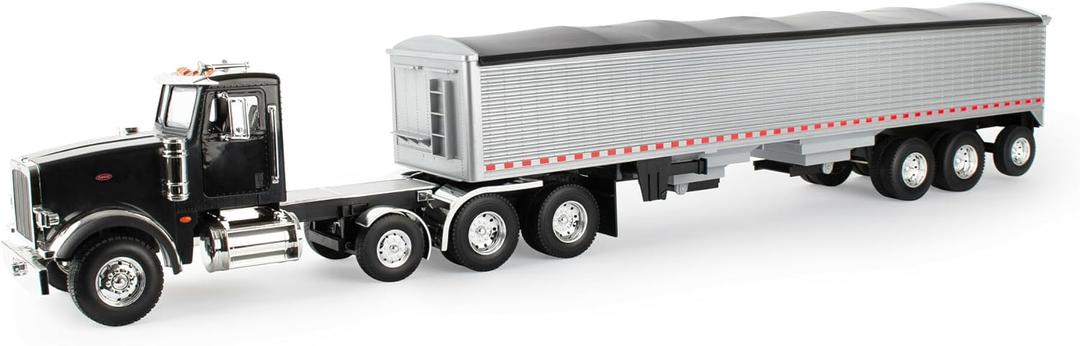 Big Farm Peterbilt Model 367 Semi Truck Toy - 1:16 Scale - Includes Grain Trailer - Construction Toys - Die-Cast Metal and Plastic Material - Kids Toys Ages 3 Years and Up