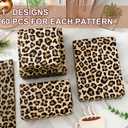 60 Sheets Leopard Print Tissue Paper Gift Wrapping Paper Floral Bouquet DIY Art Crafts Tissue for Wedding Birthday Holiday Party, 14 x 20 Inch