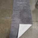 LOCHAS Luxury Bathroom Rug Shaggy Bath Mat 24 x 70 Inch, Washable Non Slip Bath Rugs for Bathroom Shower, Soft Plush Chenille Absorbent Carpets Mats, Gray