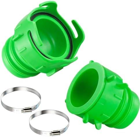AVERONR Camper & RV Sewer Hose Twist Connect Kit - Connect 2 RV Sewer Hoses - Fits 3” Camper Sewer Hoses - Includes Lug Connector Fitting & Clamp (Twist Connect Kit)