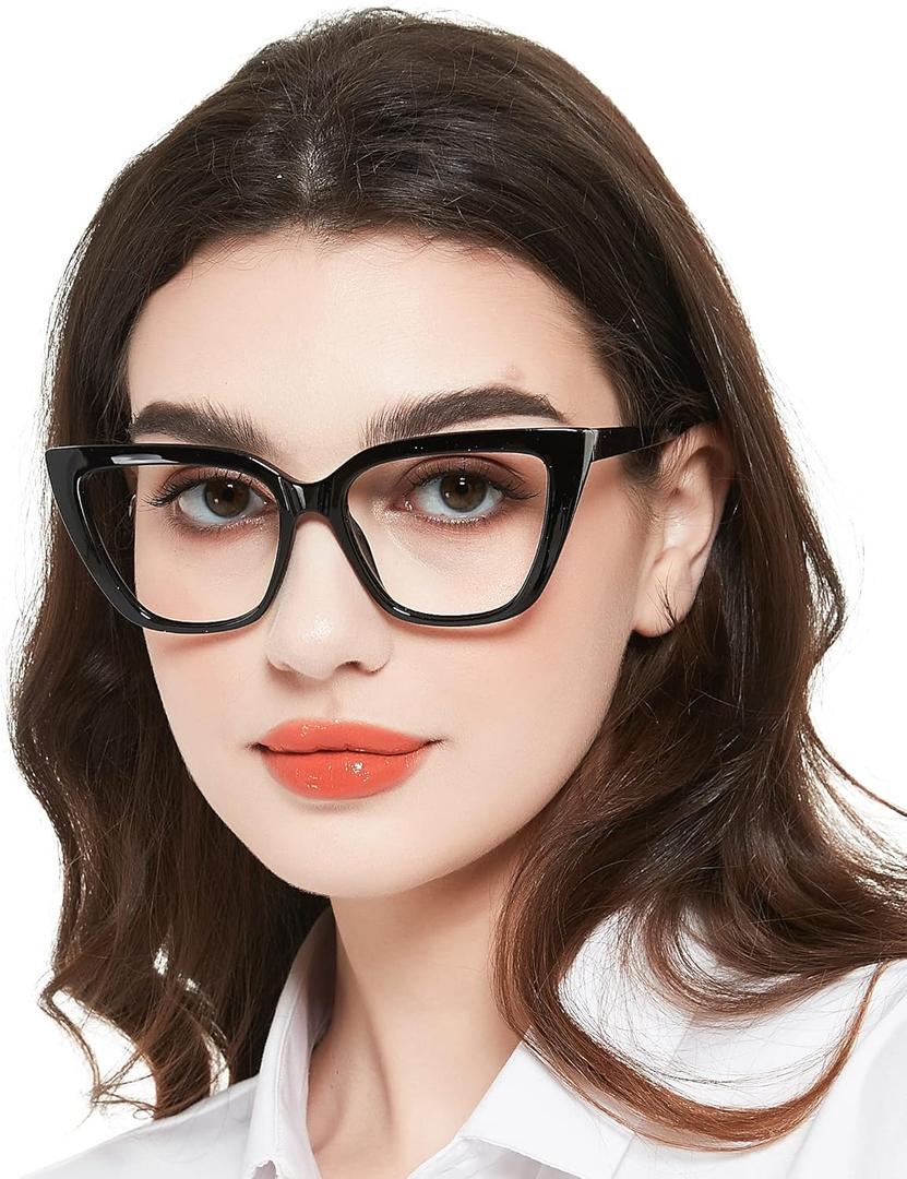 MARE AZZURO Oversized Reading Glasses Women Large Cat Eye Readers 2.0 