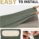 Waterproof RV Dinette Cushion Covers - Stretch Fabric Camper Seat Slipcover Replacement, Washable RV Couch Cover Designed for Camper Car Bench (Sofa 1 Bench Cover, Green)