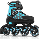 MammyGol Inline Skates for Adults Kids, Adjustable Aggressive Durable Roller Skates with Giant Wheels, High Performance Skates for Men Women Boys Girls, 8-11