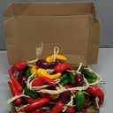 4 Pcs Artificial Chili Peppers on a String Wall Hanging Decorations Lifelike Foam Hot Chili Pepper Red & Green Fake Simulation Vegetable Fruit Garland Vine for Mexican Fiesta Party Home Kitchen Decor
