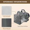 Lollimeow Expandable Cat Carrier Backpack for Large Cats - Airline Approved Pet Carrier Backpack for Small Dogs, Hiking & Travel, Waterproof with Breathable Mesh, 22lbs Capacity (Dark Grey, Large)
