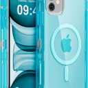 for iPhone 11 Case, Compatible with MagSafe, Heavy Duty Shockproof Protection Phone Cases, Anti-Drop, Dual Layer Transparent Magnetic Phone Case for iPhone 11, 6.1", Blue