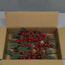 10 Pcs Artificial Pine Cone Picks and Red Berry Mini Artificial Pine Tree for Christmas Party Flower Wreaths and Holiday Decorations