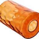 Orange Glass Lampshade, Rustic Amber Lampshade for Home, Stone-Patterned Glass Cylinder Shades for Chandeliers Pendant Lights Wall Sconces, 5.9x3.93In