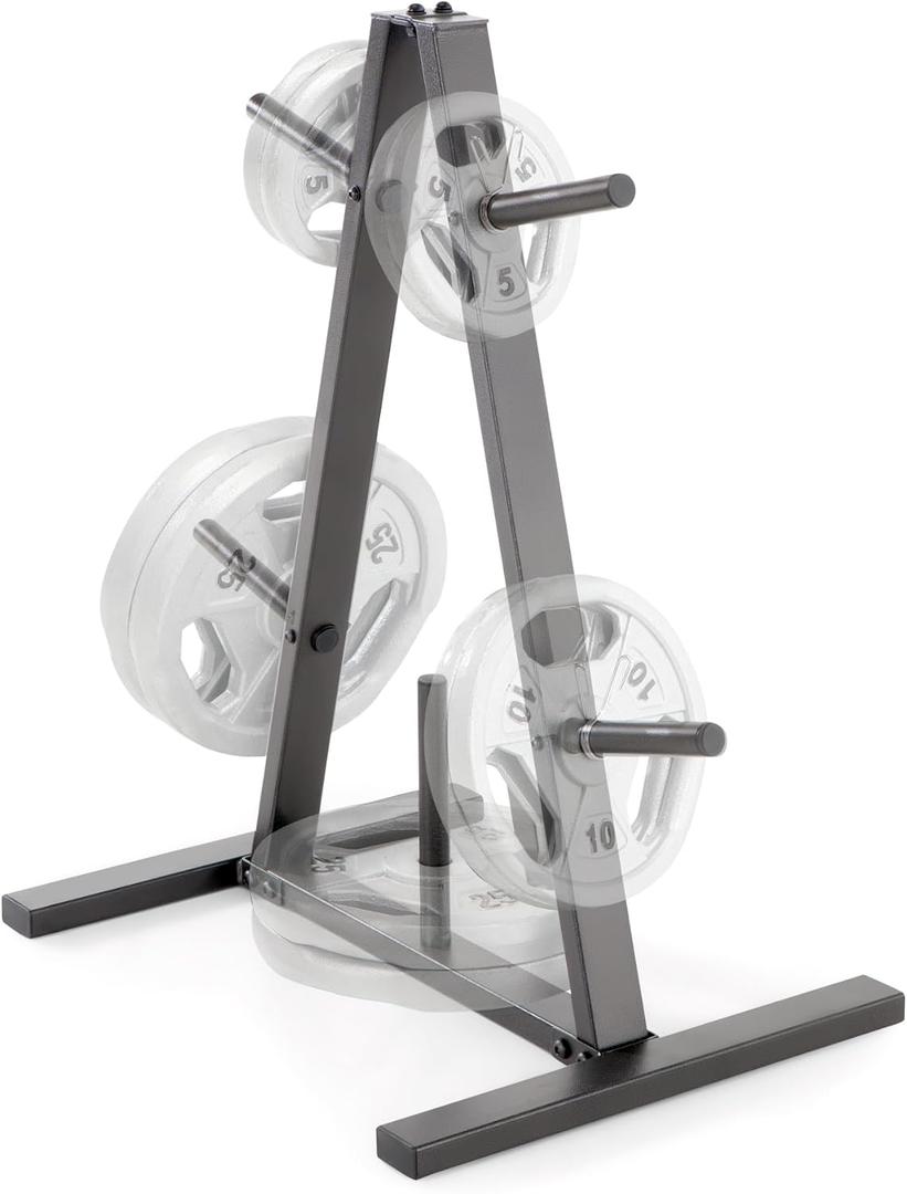 Marcy Standard Weight Plate Tree for 1-Inch Plates for Home Gym, 300 lb. Max. Capacity PT-5733