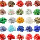 3 otters 26Pcs Christmas Bows for Gift Wrapping, 6.2inch Christmas Pull Bows for Xmas Present Gift Wrapping Holiday Decorative 