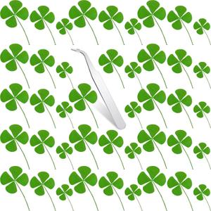 240 Pcs Dried Four Leaf Clover 4 Leaf Clover for Art DIY Crafts Embellishment Decors Resin Pressed Real Dried Pressed Flowers for DIY Jewelry Making Art Craft, 3 Sizes