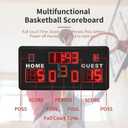 YZ 35 Large Electronic Scoreboard with Buzzer, Wall-Mounted Professional Digital Scoreboard with Remote, Basketball Scoreboard with Timer, Digital Score Keeper for Basketball