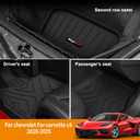 for 2020-2025 Chevy Corvette C8 Accessories Floor Mats and Front Cargo Mats Liner Full Set TPE All Weather Protection (Floor Mats+Front Cargo Mat)