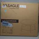 VASAGLE Round Coffee Table, 2-Tier Center Table with Storage, Tapered Legs, 31.5"Dia. x 17.7"H