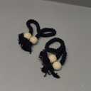 2 Pack Magnetic Curtain Tiebacks Cotton Hand Woven Tie Back Decorative Rope Holdbacks for Curtains Draperies No Tools Required, Navy