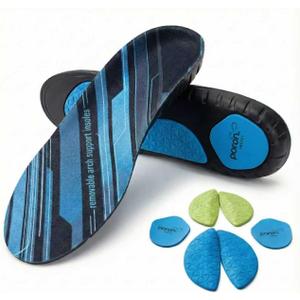 PORON Arch Support Insoles for Standing All Day, Men & Women Adjustable Cushion Shoe Inserts, Plantar Fasciitis & Heel Pain Relief for Nurses, Teachers, Warehouse & Retail Workers