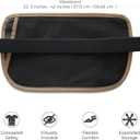Money Belt for Secure Travel - RFID Blocking Slim Passport Holder - Hidden Waist Pouch for Cash, Credit Cards, Documents - Concealable Under Clothes, Water-Resistant Slim Fanny Pack for Men and Women