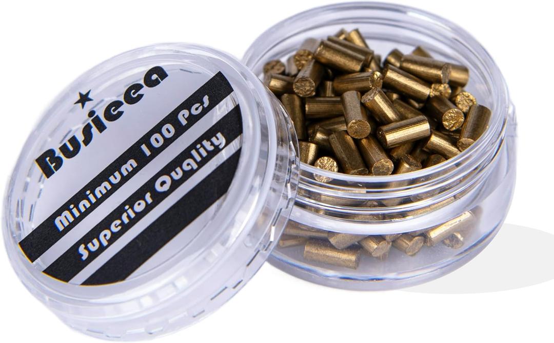 100Pcs Lighter Flints, Flint Replacement Refills, All - Purpose Refills Suitable for Both Zippo and Clipper Lighters, Gold
