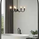 ANDY STAR Arched Mirror, Black Bathroom Mirror in Stainless Steel Metal Frame, Arch Top Rounded Corner 1 Inch Deep Set Design Wall Mount Hangs Vertical