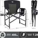 TIMBER RIDGE Aluminum Oversized Camping Chair, Support 400lbs, 47D x 64W x 87H CM