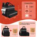 Insulated Food Delivery Backpack with Cup Holders, Expandable Bag, XXX-Large（Expandable）