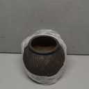 Farmhouse Ceramic Vase - Black Rustic Vintage Flower Vase for Home, Living Room, Shelf and Dining Table Decor - 7IN (7*6.5IN, Retro-3)