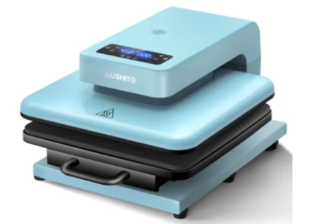 AUSHITO Upgraded Auto Heat Press - Heat Press Machine for T Shirts with Adjustable Pressure & Higher Heating Height, Heats Up Fast & Evenly Heat Press 15x15 for HTV, Sublimation, Heat Transfer Project