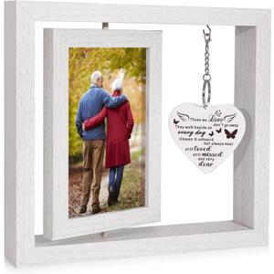Sympathy Gifts for Loss of Loved One, Memorial Gift for Loss of Mom Dad Memorial Picture Frame, Bereavement Remembrance Condolence Funeral Grief In Memory of Loved One Gifts, Display Two 4x6 Photos (White)