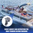 2 x Boat Fender Clips,Pontoon Boat Fender Clips for Square Rail,Quick Release Hangers/Adjustable Boat Bumper for Docking Ideal for Boat Docking (4PCS)