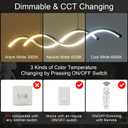 Modern LED Chandelier 31.49in Waving Linear Pendant Light Dimmable 3000K-6000K with Remote Control Hanging Island Light Fixture for Dining Room Living Room
