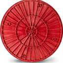 Speedball 12 Inch Round Universal Pottery Wheel Bat, Red, for Ceramics and Clay Work
